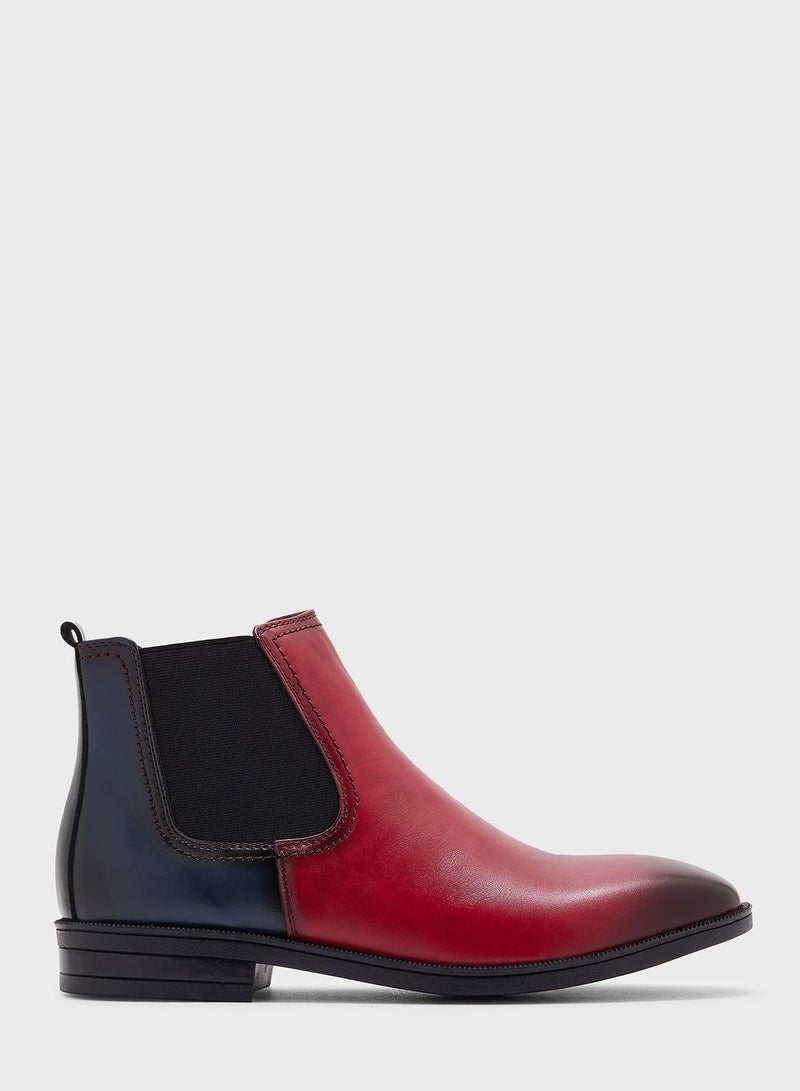 Colour Block Chelsea Boots