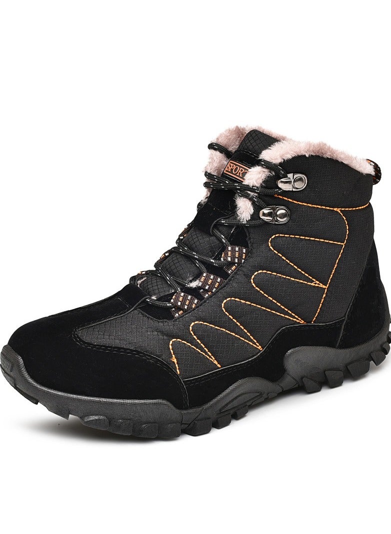 Winter Men's Outdoor Leisure High Top Snow Boots Adding Cotton