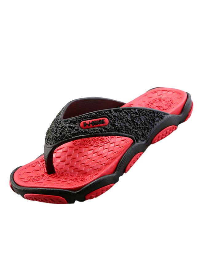 Light Weight Massage Thong Flip Flops Red/Black