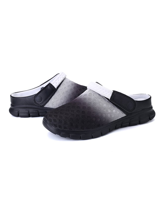 Mesh Detailed Slippers Black