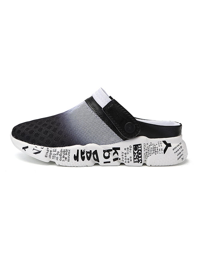 Mesh Detailed Slippers Grey/White/Black