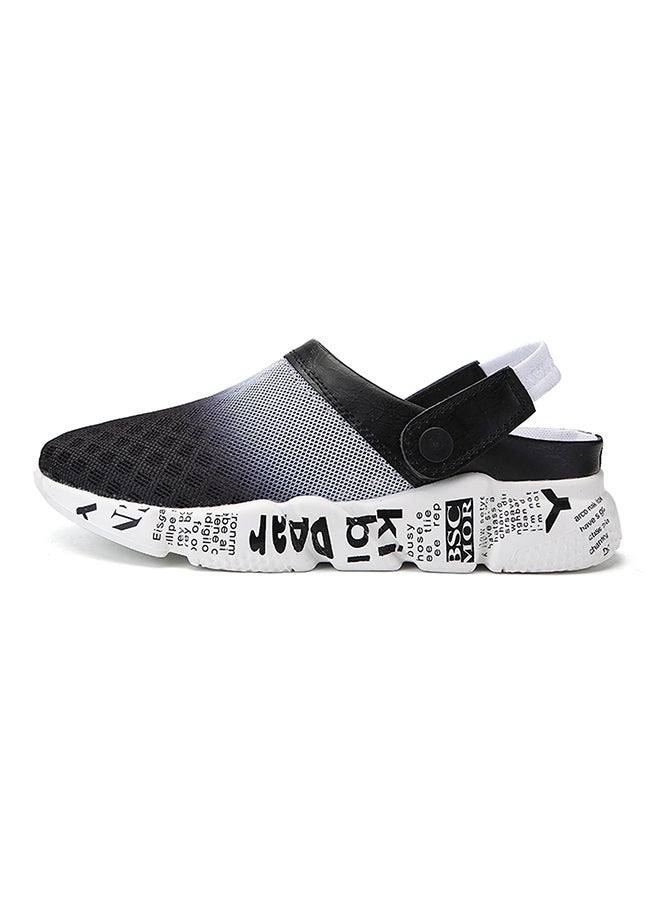 Mesh Detailed Slippers Grey/White/Black