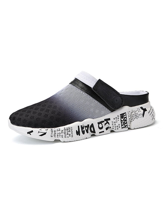 Mesh Detailed Slippers Grey/White/Black