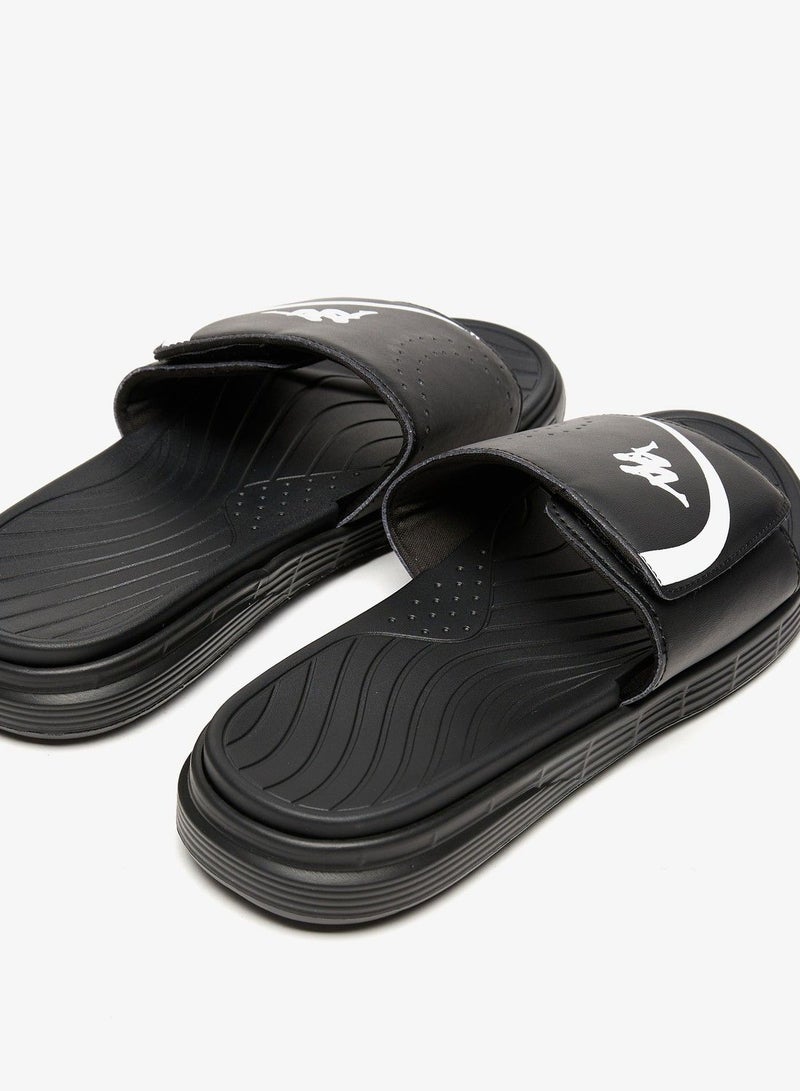 Men's Logo Print Slip-On Slide Sandals