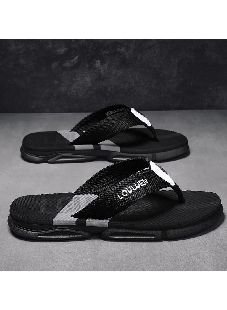 Men's Summer Anti-Skid Flip-flops Outdoor Casual Beach Shoes Black