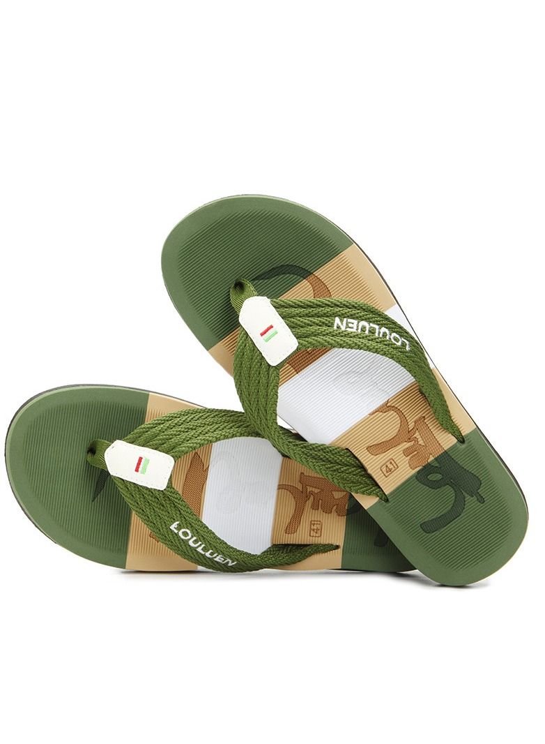 Men's Non Slip Summer Beach Slippers Green