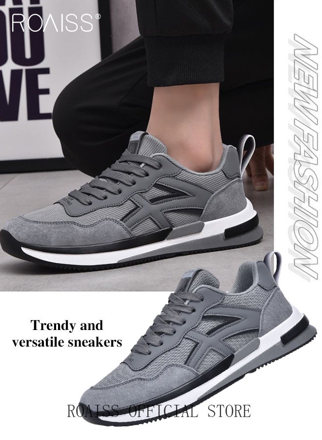 Basketball Sneakers Lightweight, High Agility Sports Shoes Mens Comfy Lace Up Sneakers