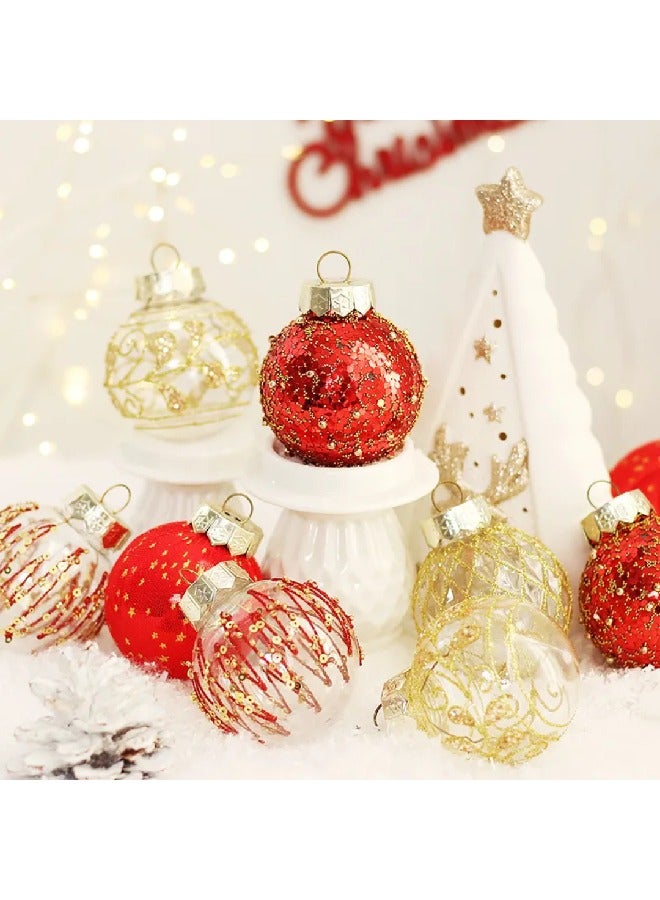 Red and Gold Christmas Ornament Balls