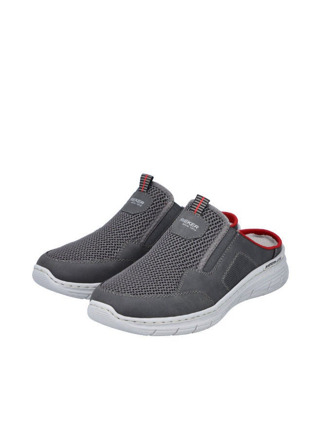 Rieker Mens Casual Clogs 13195-45 Bastia Grey 116-1081