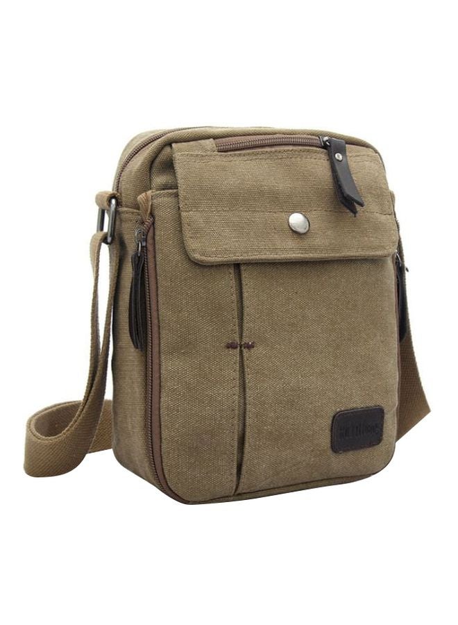 Canvas Messenger Bag Beige