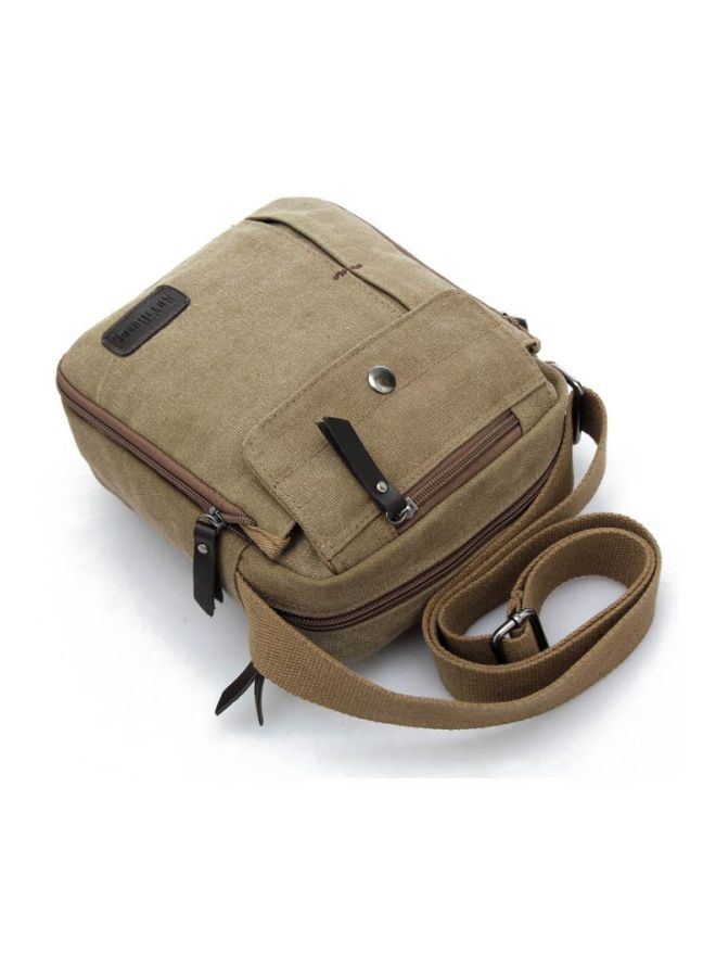 Canvas Messenger Bag Beige