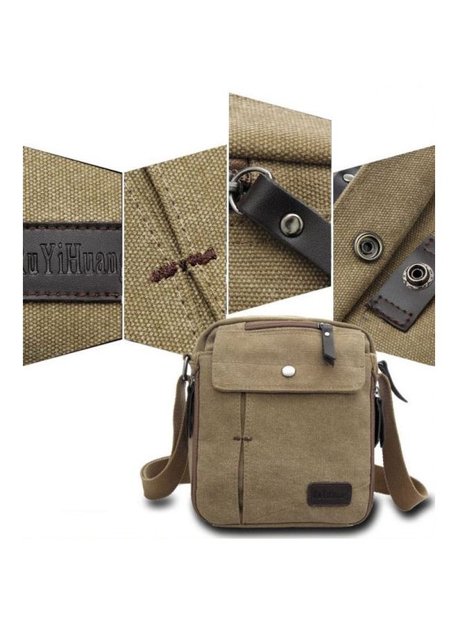 Canvas Messenger Bag Beige