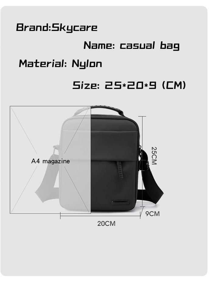 Skycare Sling Crossbody Bag Small Shoulder Backpack for Men Chest Bags Casual Daypack for Business Travel Cycling (Black)