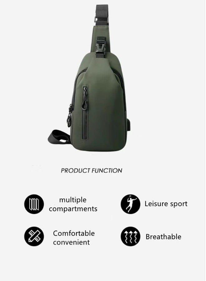 Skycare Sling Crossbody Bag Small Shoulder Backpack for Men Waterproof Slim Chest Bags Casual Daypack for Travel Cycling