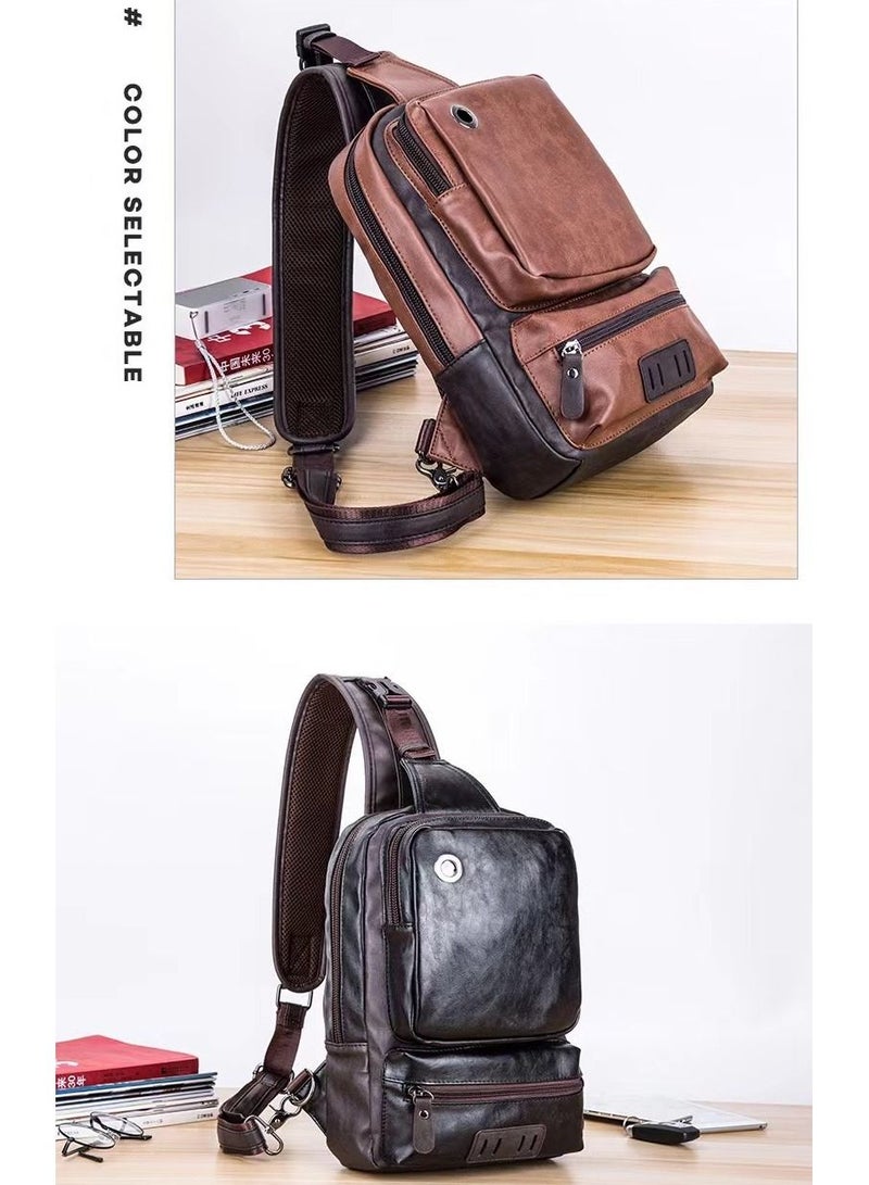Skycare Large Capacity Sling Crossbody Bag Shoulder Backpack for Men Chest Bags Casual Daypack for Business Travel Cycling
