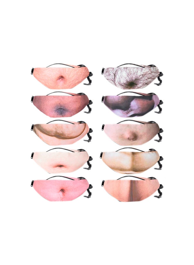 Dad Bod Flesh Color Fanny Packs Money Belt Beer Fat Belly Bum Pouch Pockets Waist Bag Pink