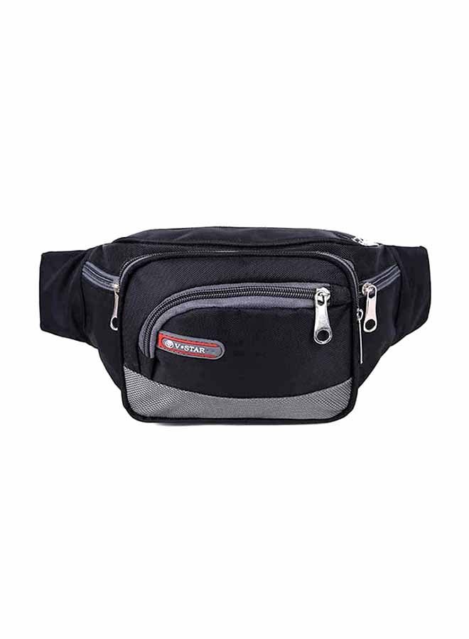 Zipper Closure Portable Multi-Function Bag Black