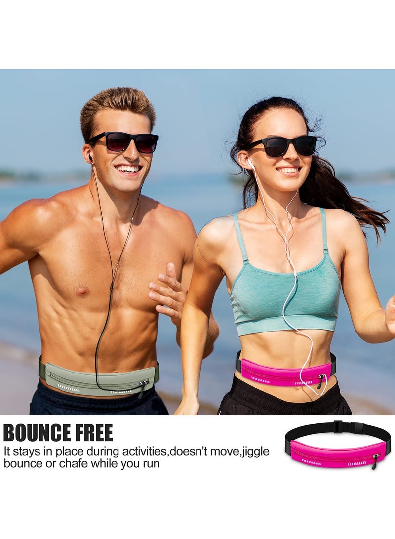 Running Waist Pack, Running Belt, Water Resistant Waist Belt, Exercise Runner Belt, Flip Running Belt for Men Women, Adjustable Pack, for Travelling, Fitness, Hiking, Cycling