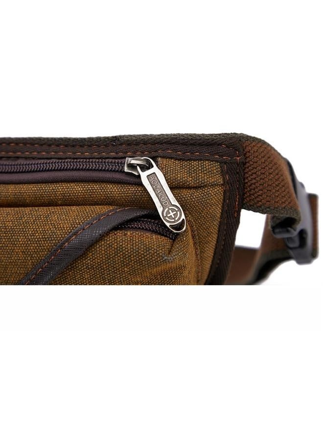 Men's Outdoor Sports Casual Chest Bag, Boys Large Capacity Canvas Waist Bag Crossbody Bag, European and American Style Retro Cycling Leg Bag Handbag For College Students and Teenagers