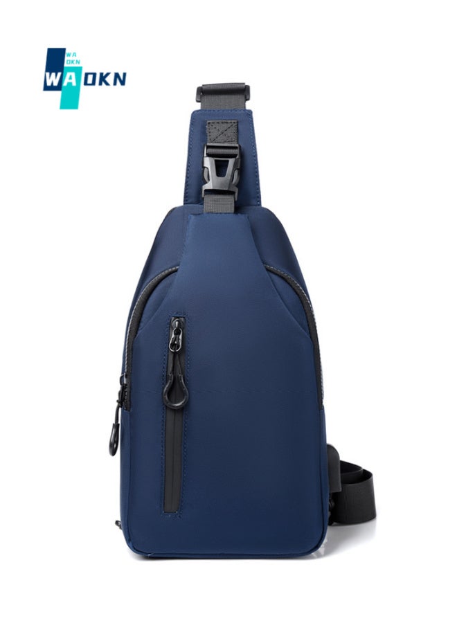 Men's New Trendy Crossbody Bag,Korean Style Sports Carrying Bag,Shoulder Bag for Adults and Teenagers,Simple Waterproof Chest bag,Outdoor Bag(Blue)