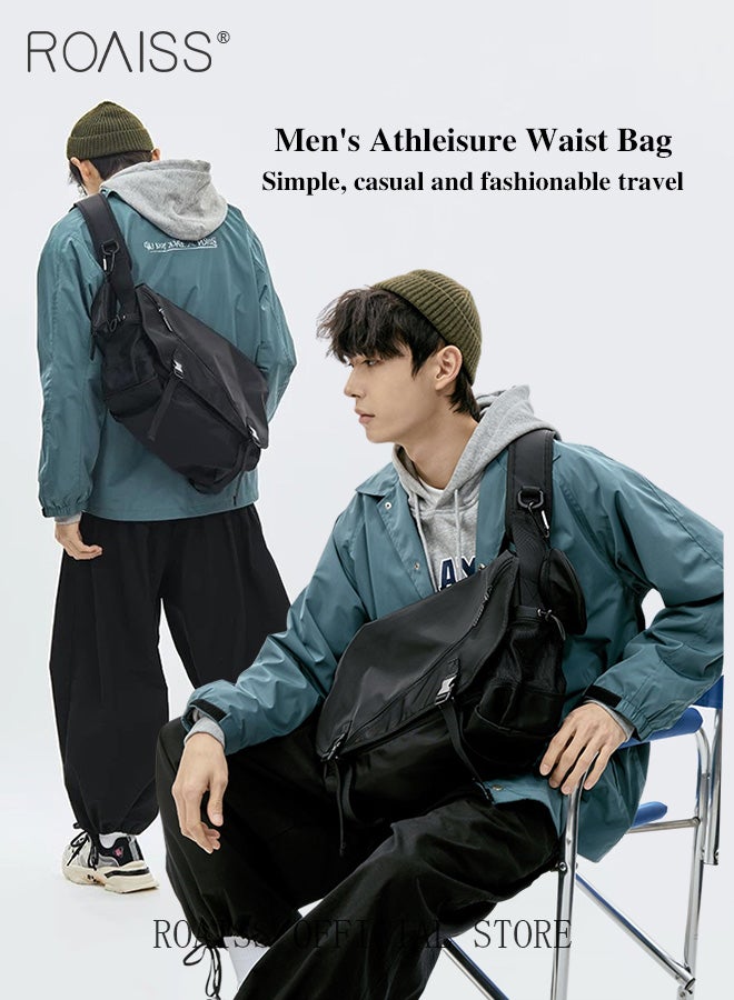 Unisex Multifunctional Chest Bag Classic Solid Color Design Timeless and Versatile Large Capacity with Utility Inspired Style Suitable for Short Trips Outdoor Activities Ideal for School or Commuting