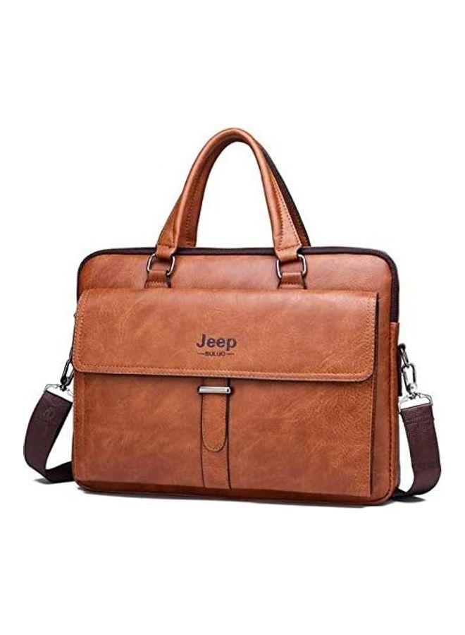 Functional Classic Shoulder Bag Brown