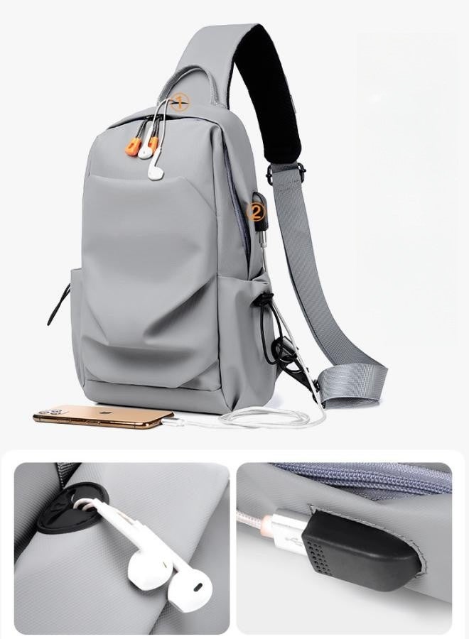 New Men's Sports Outdoor Chest Bag Student Fashion Casual Simple Shoulder Bag Messenger Bag