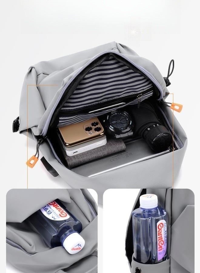 New Men's Sports Outdoor Chest Bag Student Fashion Casual Simple Shoulder Bag Messenger Bag