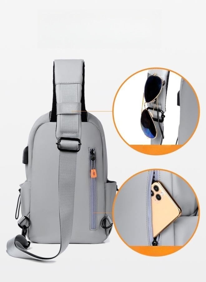 New Men's Sports Outdoor Chest Bag Student Fashion Casual Simple Shoulder Bag Messenger Bag