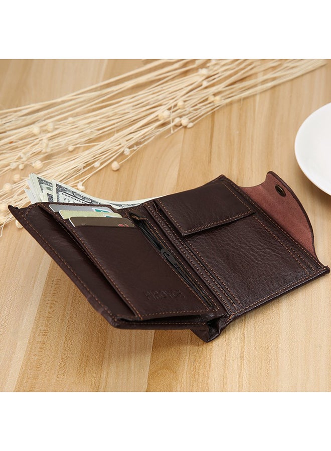 Leather Multifunction Wallet Coffee