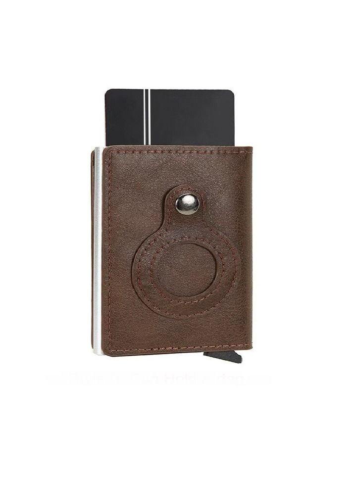 AirTag Wallet for Men Card Holder RFID   Blocking Smart Air Tag Leather Wallet with Apple Airtag Holder