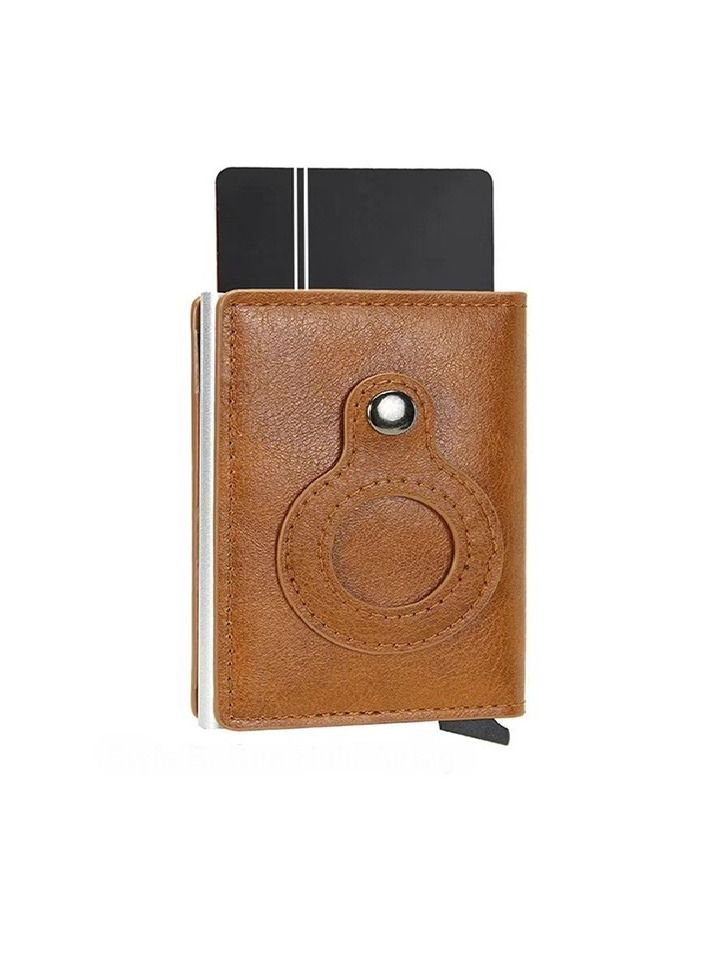 AirTag Wallet for Men Card Holder RFID   Blocking Smart Air Tag Leather Wallet with Apple Airtag Holder