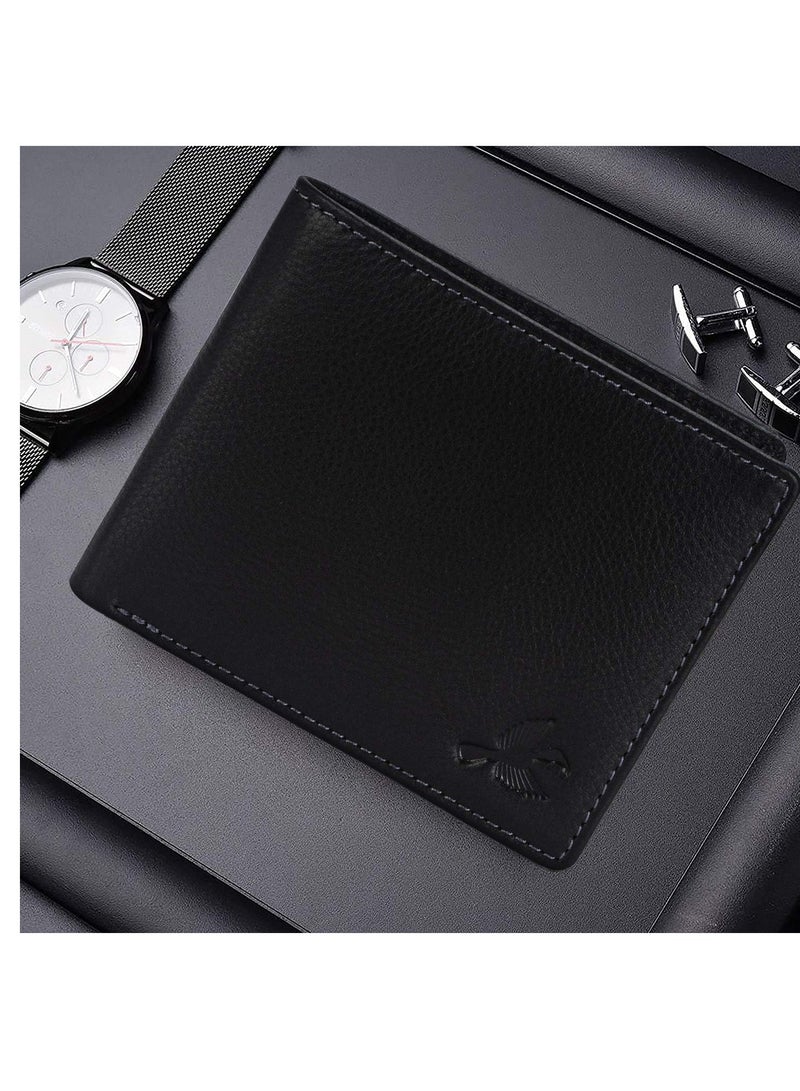 Maddison Men's Black Genuine Leather Wallet