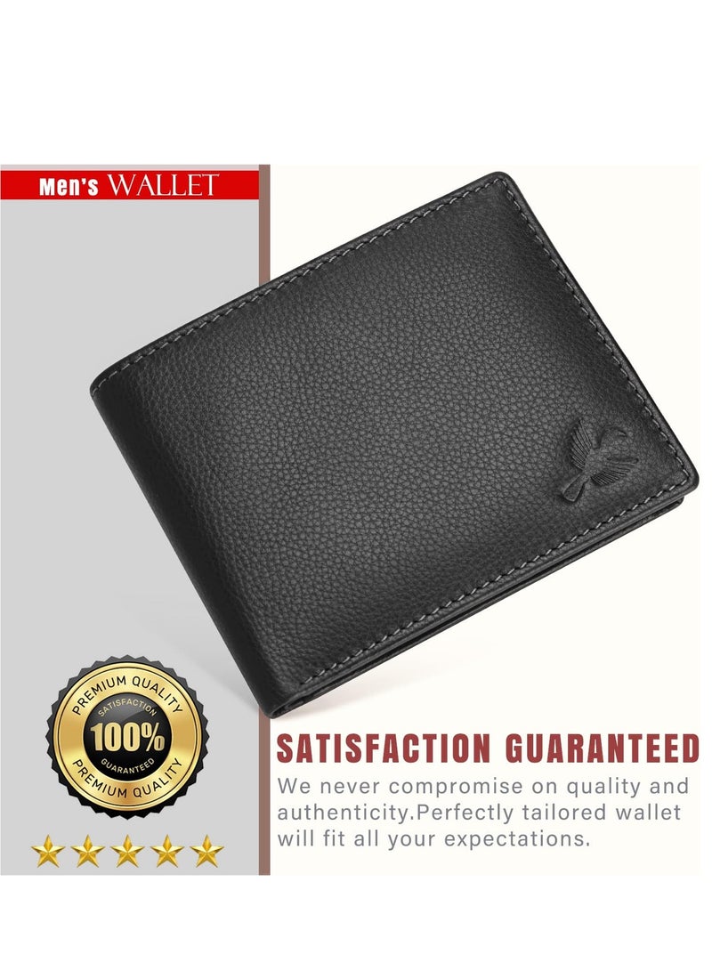 Maddison Men's Black Genuine Leather Wallet