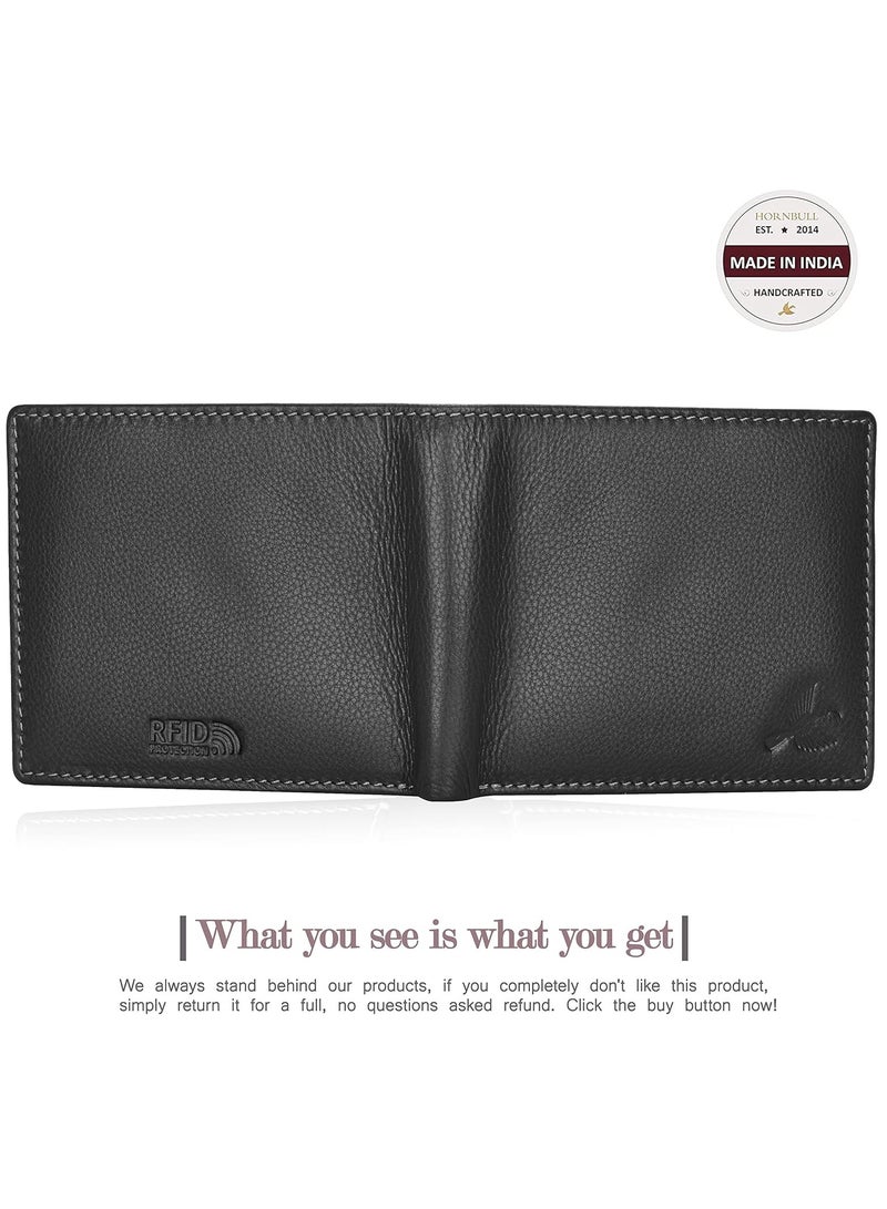 Maddison Men's Black Genuine Leather Wallet