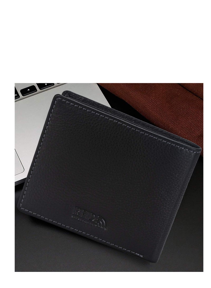 Maddison Men's Black Genuine Leather Wallet