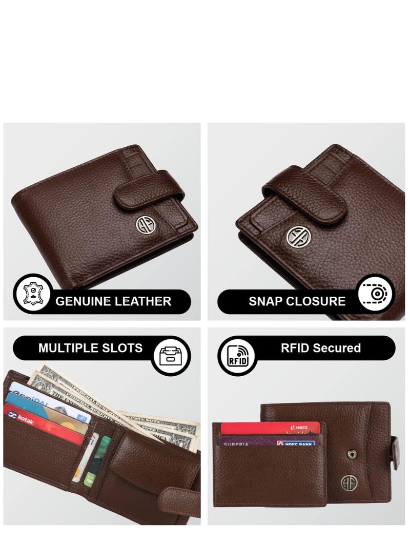 Leather Wallet for Men, Brushwood