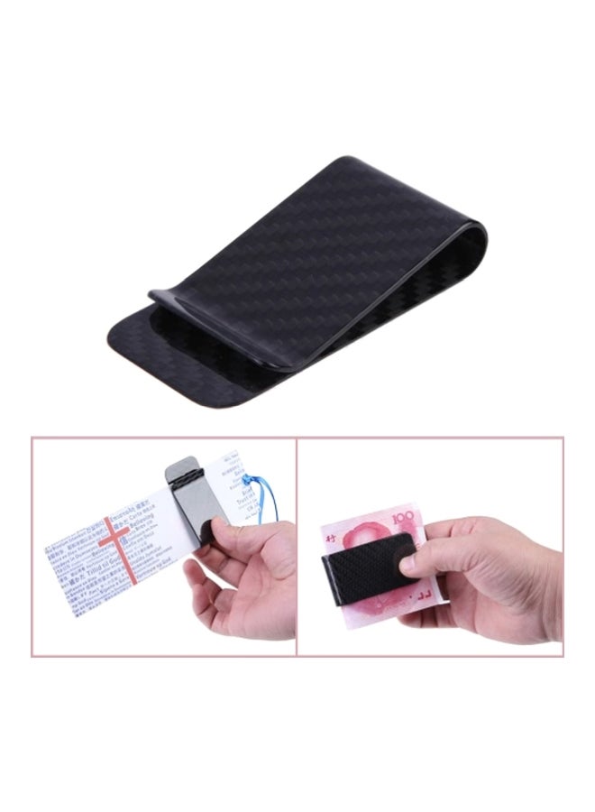 Card And Money Clip Black