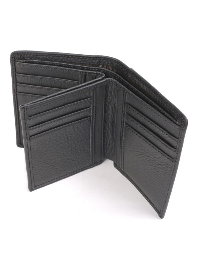 Multi Functional Large Capacity Vertical Multi Card Leather Wallet Black