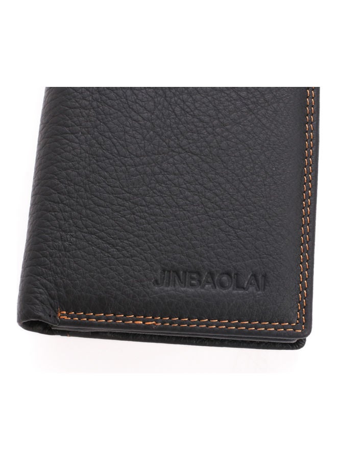 Multi Functional Large Capacity Vertical Multi Card Leather Wallet Black