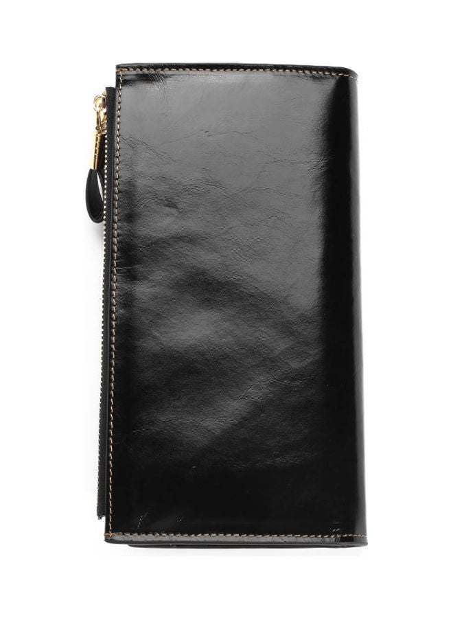 Antimagnetic Leather Purse Black