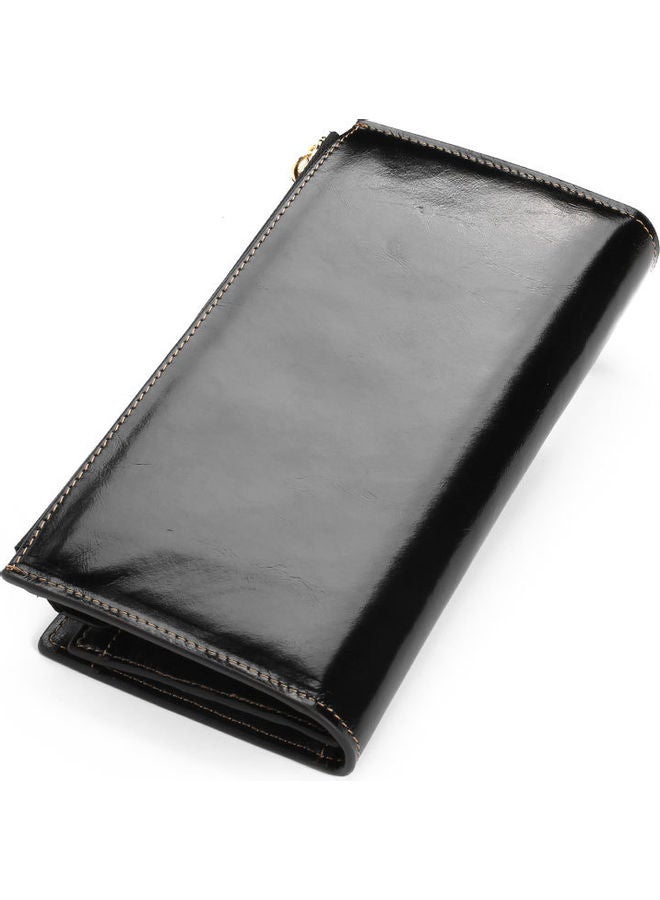 Antimagnetic Leather Purse Black