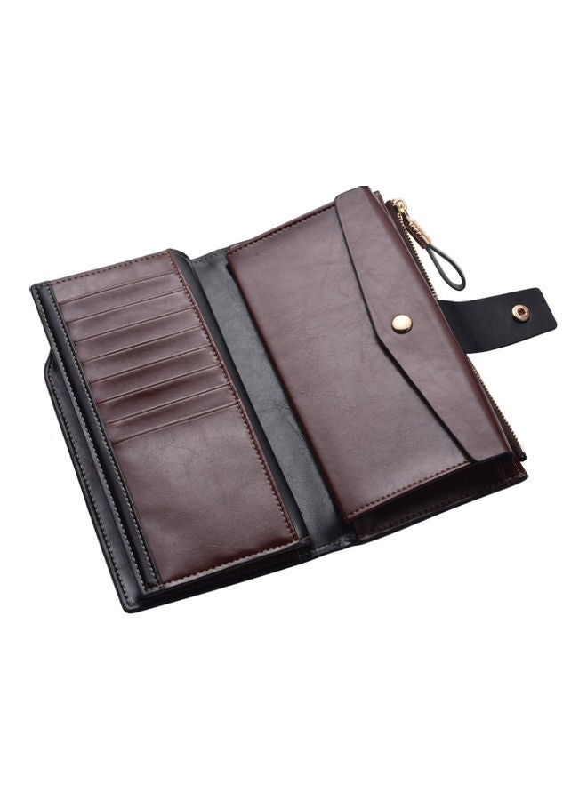 Antimagnetic Leather Purse Dark Coffe