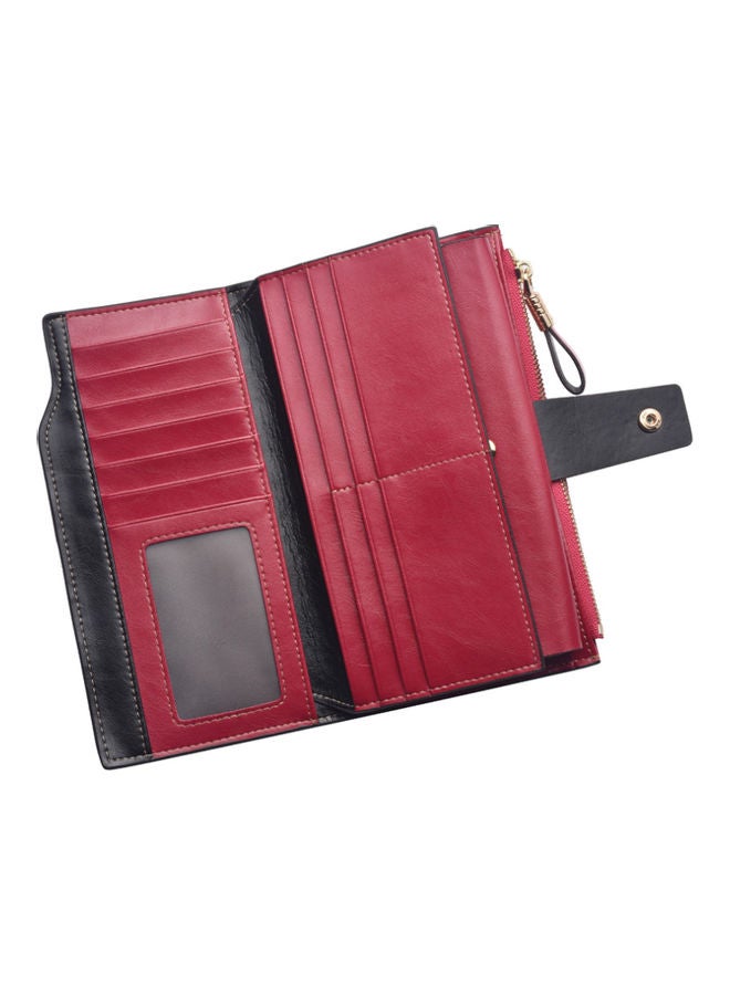 Antimagnetic Leather Purse Red