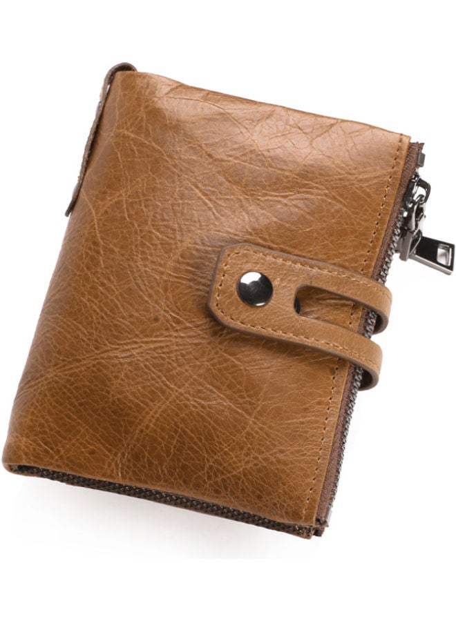 Retro Leather Wallet Brown