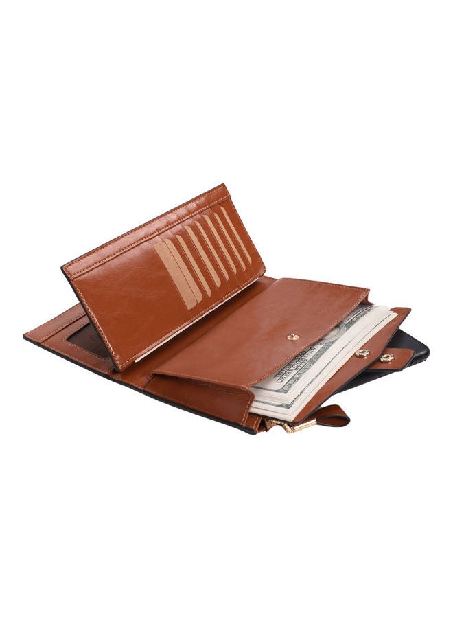 Antimagnetic Leather Purse Brown