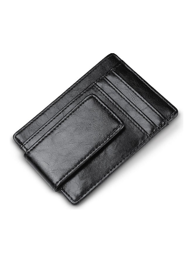 Leather Money Clip Black