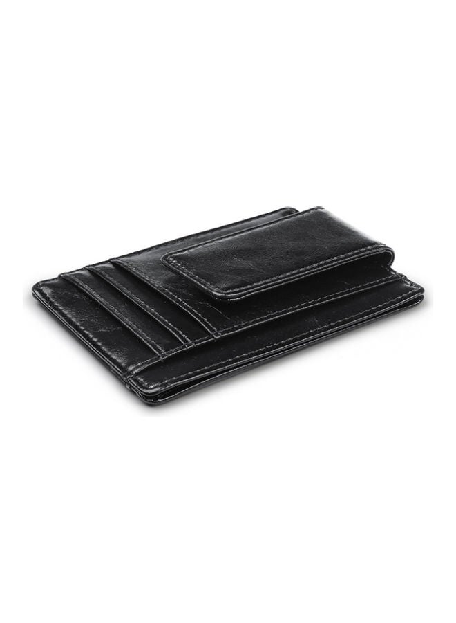 Leather Money Clip Black