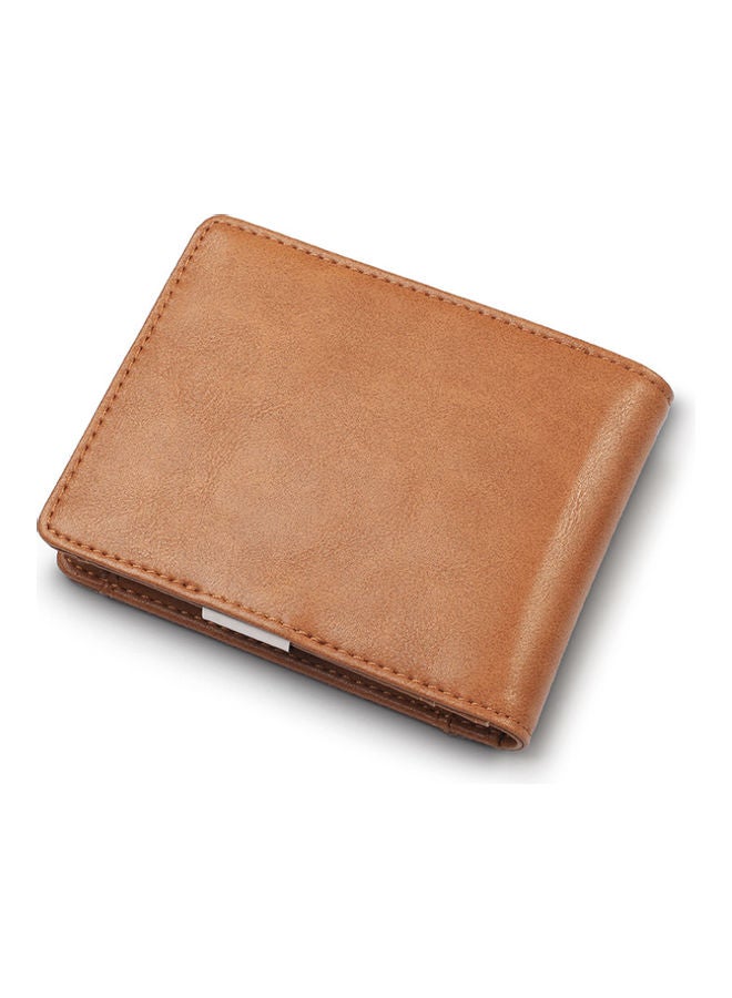 Anti Magnetic Leather Wallet Light Coffee