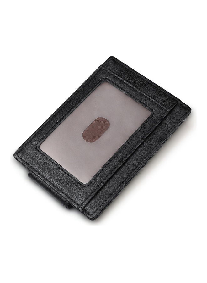 Leather Money Clip Black